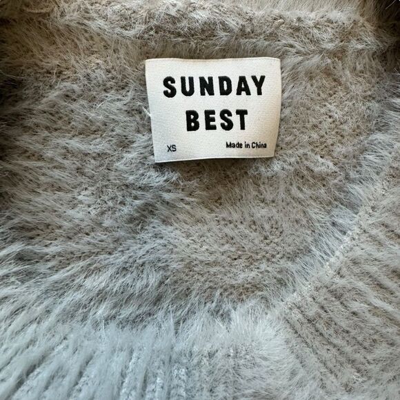 Aritzia Sunday Best Kitten Soft Fluffy Crewneck Sweater - Picture 6 of 8